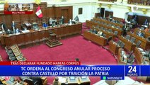 Pedro Castillo: TC ordena anular proceso de denuncia por traición a la patria