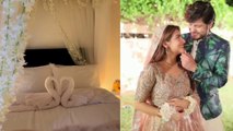 OMG Hiba celebrate arez first birthday in romantic way with Bedroom decore