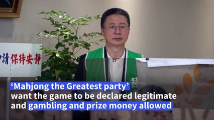 Taiwanese political party wants to make mahjong great again