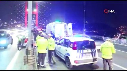 15 Temmuz Şehitler Köprüsü’nde feci kaza: Motosiklet bariyere çarptı, 1 ölü 1 yaralı