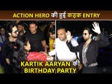 Fans Mob Very Humble Ayushmann Khurrana Action Hero Entry At Kartik Aaryan's Birthday Party