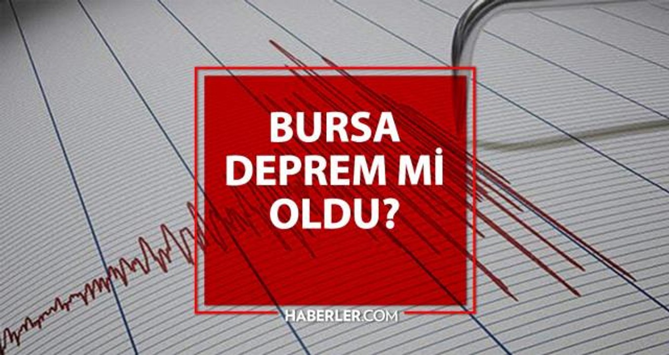 Bursa deprem mi oldu? AFAD - Kandilli Bursa dep...