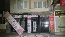 Düzce'deki depremde Cedidiye Mahallesinde bazı bina ve işyerlerinde maddi hasar oluştu
