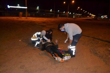 Çorlu'da motosiklet dönel kavşakta virajı alamadı: 1 yaralı