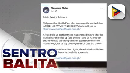 Mga otoridad, ipinaalala na libre ang E-arrival card na kailangan sa pagpasok sa bansa