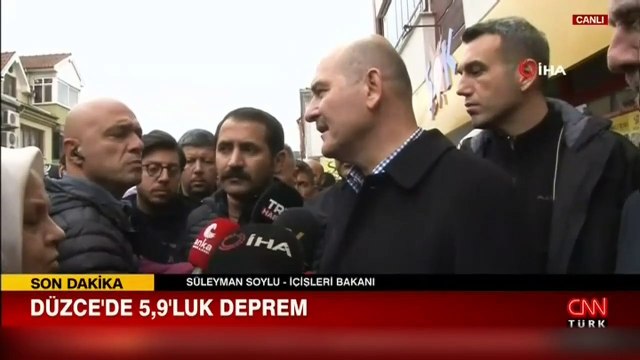 İçişleri Bakanı Süleyman Soylu deprem bölgesinden açıklama yaptı