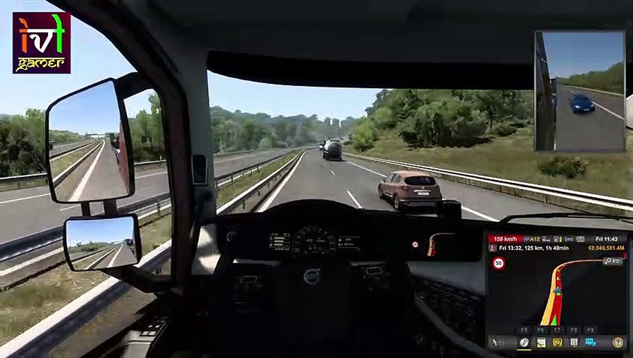 Brake Test VOLVO FH GLOBETROTTER XL - ETS 2 1.46 - #ets2 #volvo #shorts #braketest