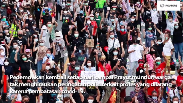 Pandemi COVID-19 Semakin Memburuk, Ribuan Demonstran Tuntut PM Thailand Mundur