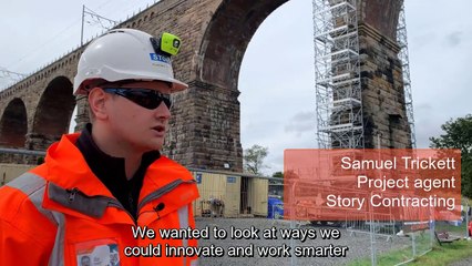 Repairs to the Royal Border Bridge in Berwick