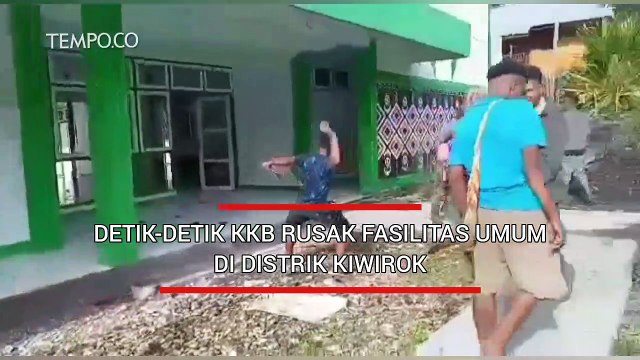 Detik-detik KKB Rusak Fasilitas Umum di Distrik Kiwirok