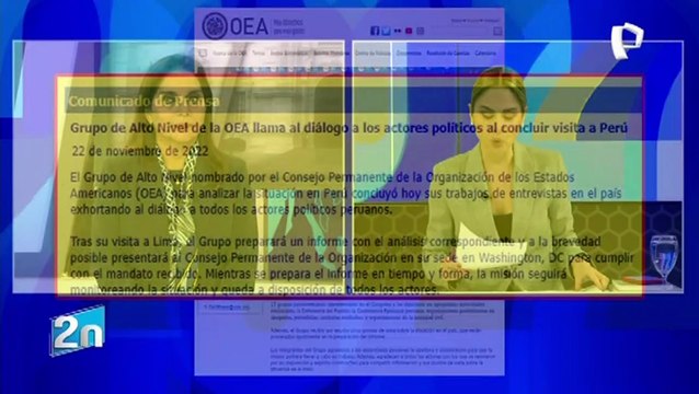Misión de la OEA culmina visita a Perú y pide diálogo ‘a los actores políticos’