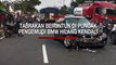Mobil BMW Hilang Kendali, Tabrak 4 Sepeda Motor dan Satu Mobil di Puncak