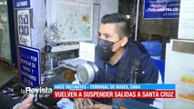 Terminal de buses de Cochabamba suspende salidas a la ciudad de Santa Cruz 