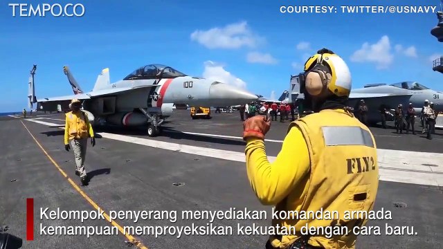 Amerika Kerahkan Kapal Induk Carl Vinson dan Sejumlah Jet Tempur di Laut Cina Selatan