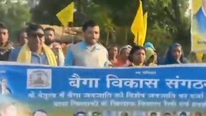 धौहनी:बैगा संगठन ने तहसील कार्यालय तक निकाली रैली,अपने समाज के लिए की हक की मांग