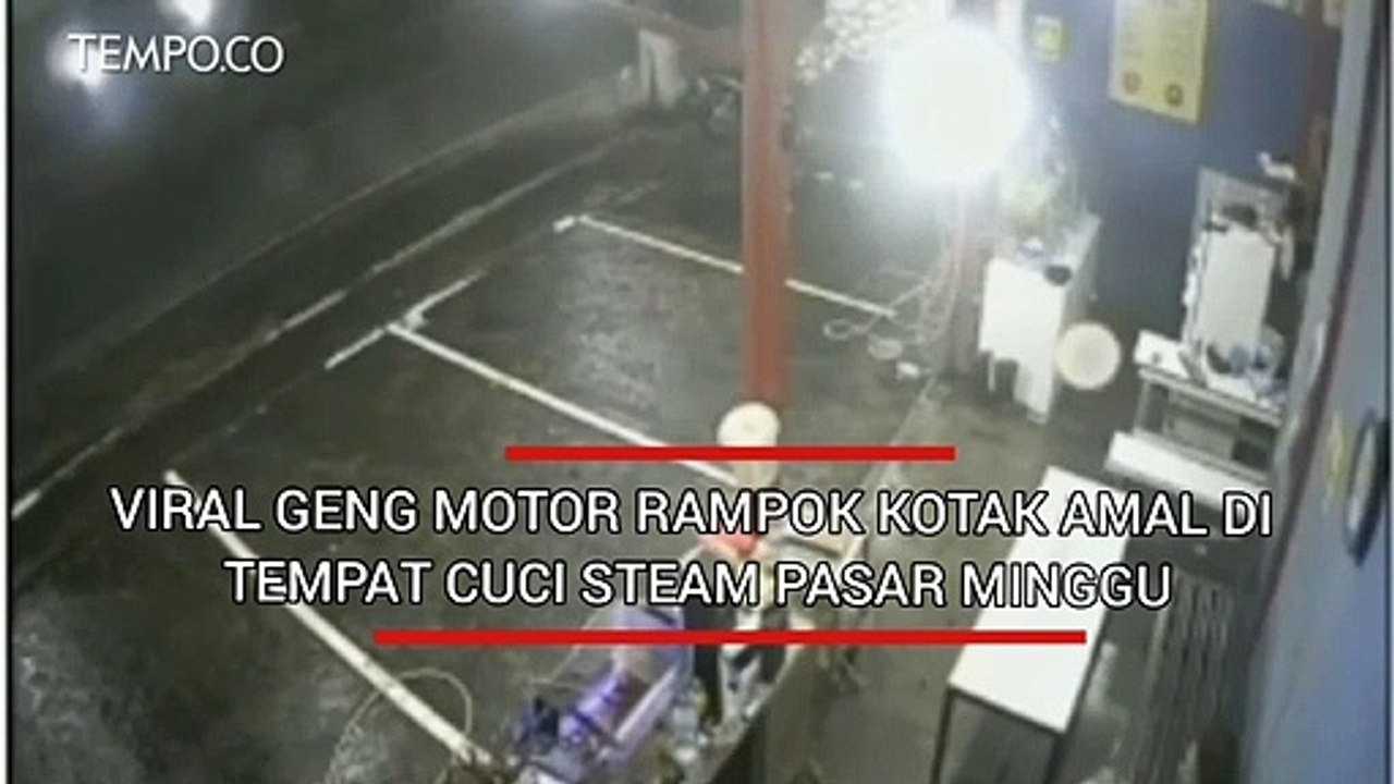 Geng Motor Terekam CCTV saat Rampok Uang Kotak Amal di Pasar Minggu