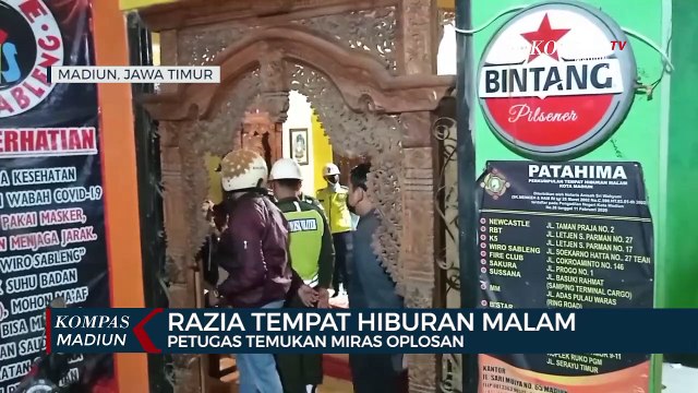 Razia Tempat Hiburan Malam, Petugas Temukan Miras Oplosan