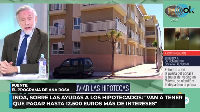 Inda, sobre las ayudas a los hipotecados Van a tener que pagar hasta 12.500 euros más de intereses