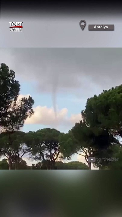 Antalya'da Çıkan Hortum Karaya Ulaşmadan Kayboldu #shorts #antalya #fırtına #hortum