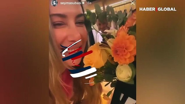 Şeyma Subaşı'nın çiçekleri koklama anları sosyal medyada alay konusu oldu