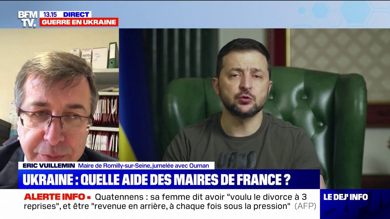 "Nous avons affrété un camion de la ville qui a transporté plus de trois tonnes de vêtements et vivres vers Ouman": le mairie de Romilly-sur-Seine, jumelée avec une ville ukrainienne, témoigne sur BFMTV