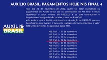 PAGAMENTOS AUXÍLIO BRASIL DE HOJE DIA 22 DE NOVEMBRO R$600,00