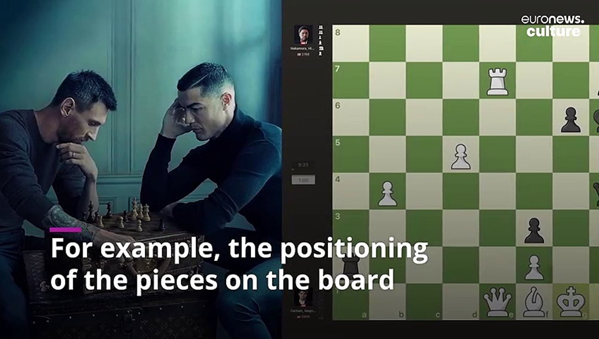 Messi and Ronaldo chess match in Louis Vuitton campaign is from a real game