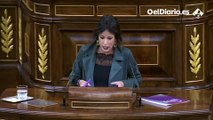 Una diputada de UP, a Feijóo, tras quejarse en el Senado de la ausencia de senadores de Podemos: 