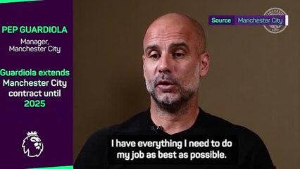 Download Video: Guardiola cites unfinished business at City for contract extension