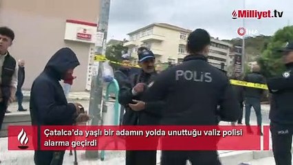 Yol ortasında unuttuğu valiz paniğe neden oldu