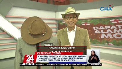 Ilang pre-loved item ng 24 Oras anchors, mabibili sa "Kapuso Celebrity Ukay-Ukay" sa Noel Bazaar sa World Trade Center sa Nov. 25 to 30 | 24 Oras