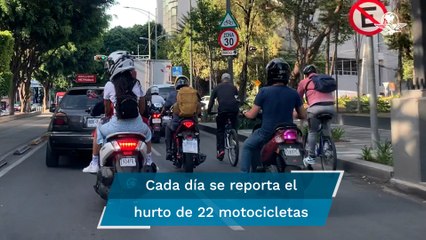 Se incrementan robos a motos en la CDMX y Edomex