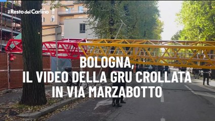 Bologna, il video della gru crollata in via Marzabotto