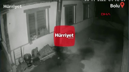 Düzce depremi Bolu’da bir evin güvenlik kamerasına yansıdı