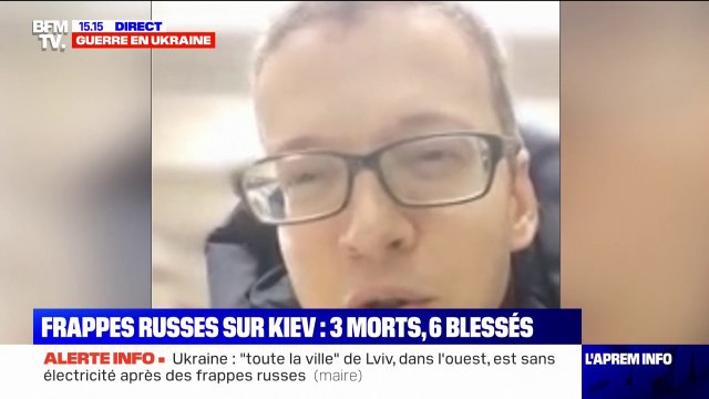 Beaucoup de gens se sont rués dans le métro : Dmytro Tchystak, vice-président de l'Union nationale des écrivains d'Ukraine à Kiev, après les frappes russes qui ont touché la ville