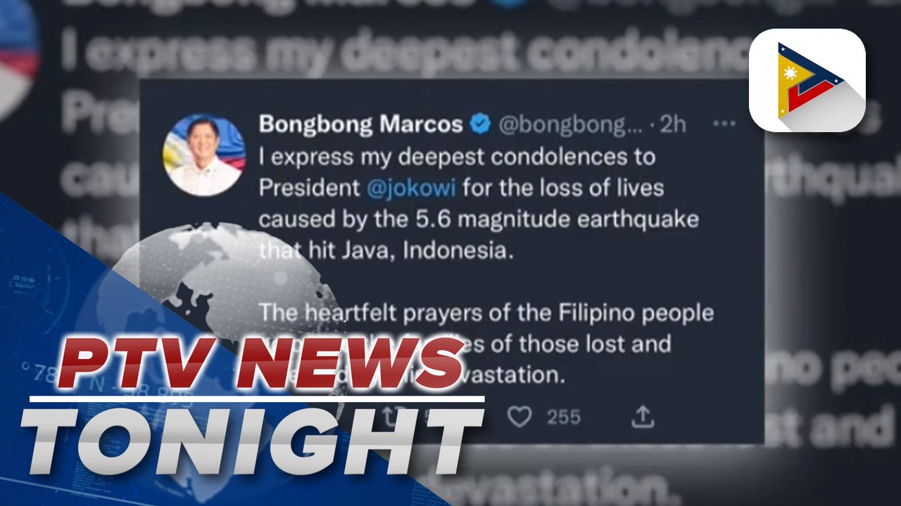 Pres. Ferdinand R. Marcos Jr. extends condolences to families of those who perished in 5.6 magnitude quake in Indonesia
