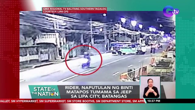 Rider, naputulan ng binti matapos tumama sa jeep sa Lipa City, Batangas | SONA