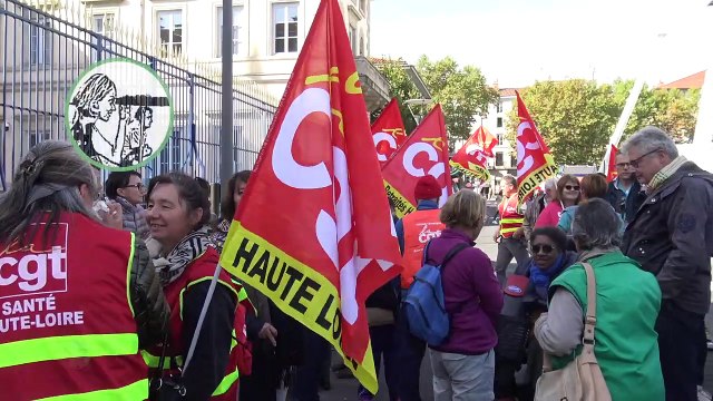 Manifestation des fonctionnaires en soutien aux employés de la Préfecture du Puy-en-Velay