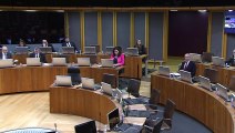 Plenary hearing at the Senedd earlier today