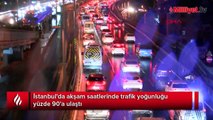 İstanbul'da trafik yoğunluğu yüzde 90'a ulaştı