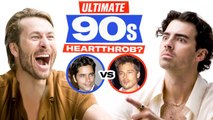 Joe Jonas and Glen Powell Debate Brad Pitt vs. John Stamos: Ultimate 90s Heartthrob | GQ Hype Debate
