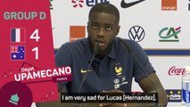 Dayot Upamecano 'very sad' about Lucas Hernandez's injury