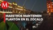 Marchan maestros CETEG y CNTE, mantienen plantón en el Zócalo