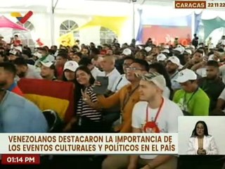 Venezolanos destacan la importancia de los eventos culturales y políticos en el país