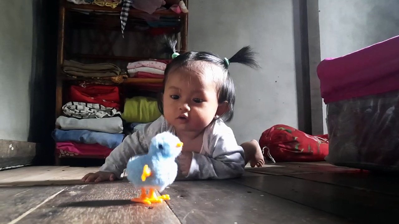 little children play happily