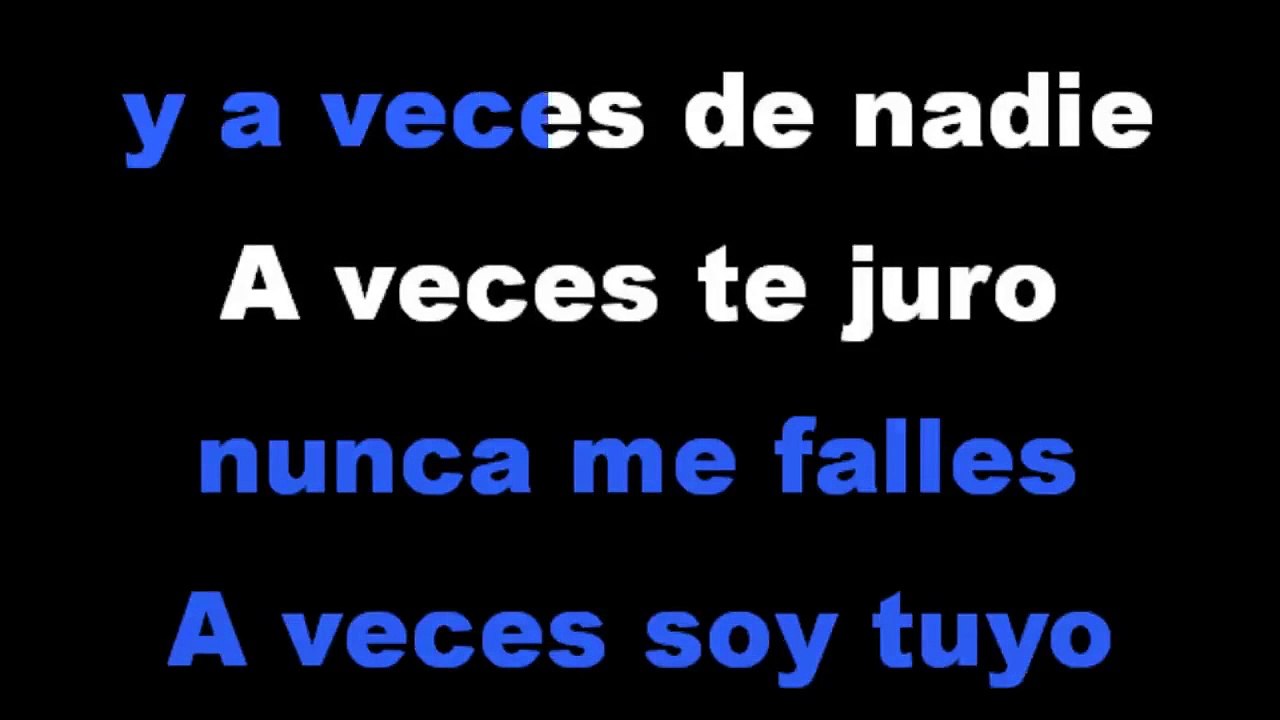Alejandro Sanz - Cuando Nadie Me Ve - Karaoke - Letra