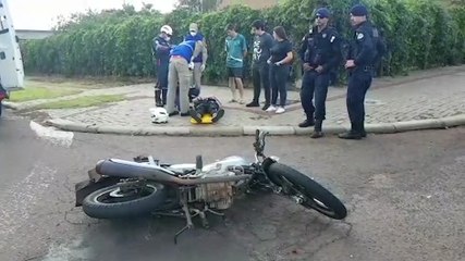 Motociclista fica ferido em acidente de trânsito no Coqueiral