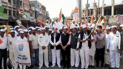 कांग्रेस सेवादल ने निकाली भारत जोड़ो यात्रा