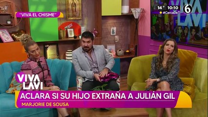 Marjorie de Sousa aclara si su hijo extraña a Julián Gil