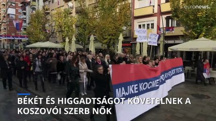 Békét és higgadtságot követeltek a koszovói szerb nők egy tüntetésen